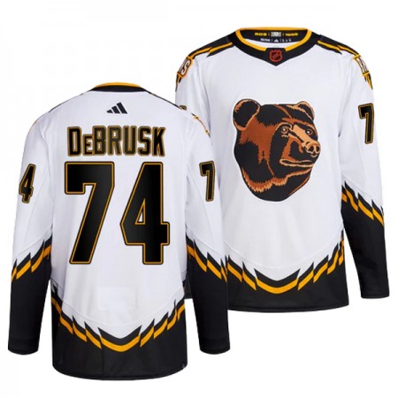 Boston Bruins Jake Debrusk 74 Adidas 2022-23 Reverse Retro 2.0 Weiss Trikot Authentic - Herren